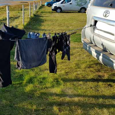 Wäschetrocken im Freien